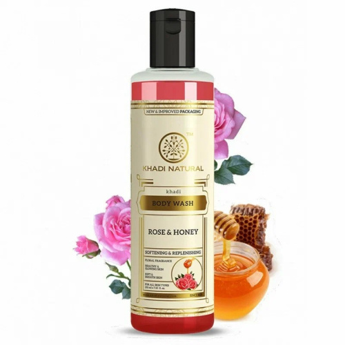 Гель для душа "Роза и Мед" (Rose and Honey) 210мл., Khadi Natural